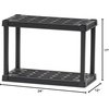 image:imageIRIS USA 4Shelf Light Duty Plastic Storage Shelves 200lb Capacity 48 H x 24 W x 12 D Medium Modular Shelving Unit Storage Organizer for Bathroom Laundry Garage amp Home Storage Rack  BlackBlack