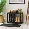 image:imageIRIS USA 4Shelf Light Duty Plastic Storage Shelves 200lb Capacity 48 H x 24 W x 12 D Medium Modular Shelving Unit Storage Organizer for Bathroom Laundry Garage amp Home Storage Rack  BlackBlack