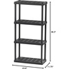 image:imageIRIS USA 4Shelf Light Duty Plastic Storage Shelves 200lb Capacity 48 H x 24 W x 12 D Medium Modular Shelving Unit Storage Organizer for Bathroom Laundry Garage amp Home Storage Rack  BlackBlack