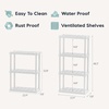 image:imageIRIS USA 4Shelf Light Duty Plastic Storage Shelves 200lb Capacity 48 H x 24 W x 12 D Medium Modular Shelving Unit Storage Organizer for Bathroom Laundry Garage amp Home Storage Rack  BlackWhite