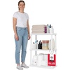 image:imageIRIS USA 4Shelf Light Duty Plastic Storage Shelves 200lb Capacity 48 H x 24 W x 12 D Medium Modular Shelving Unit Storage Organizer for Bathroom Laundry Garage amp Home Storage Rack  BlackWhite