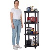 image:imageIRIS USA Plastic Storage Shelves Made in USA 5Tier Square Connector4 Tier  Square